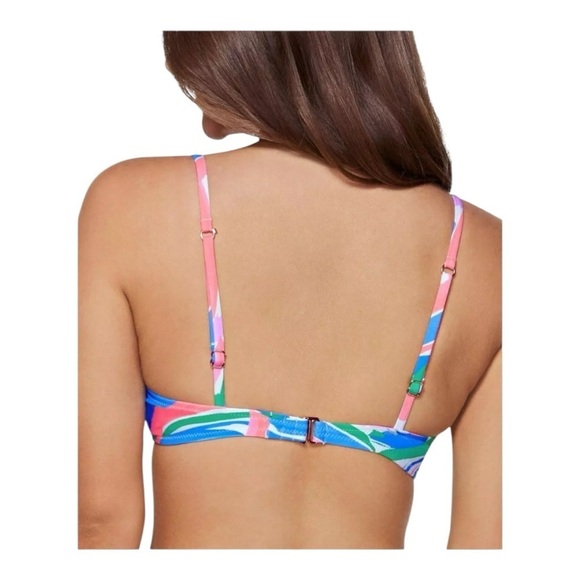 Raisins Juniors' Moonshadow Blue Orange Pattern -Print Underwire Bikini Top - Picture 9 of 12